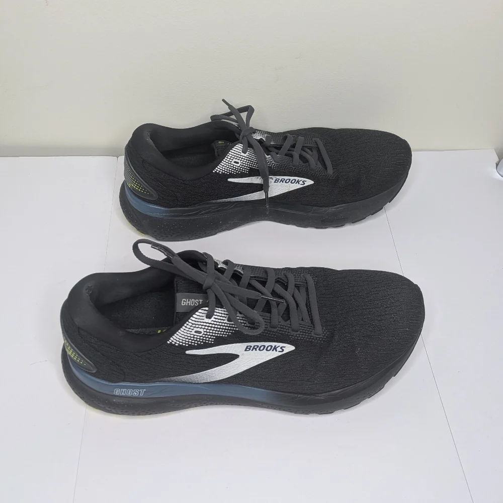 Brooks Ghost Black Running Shoes 11.5 - Picture 2 of 8